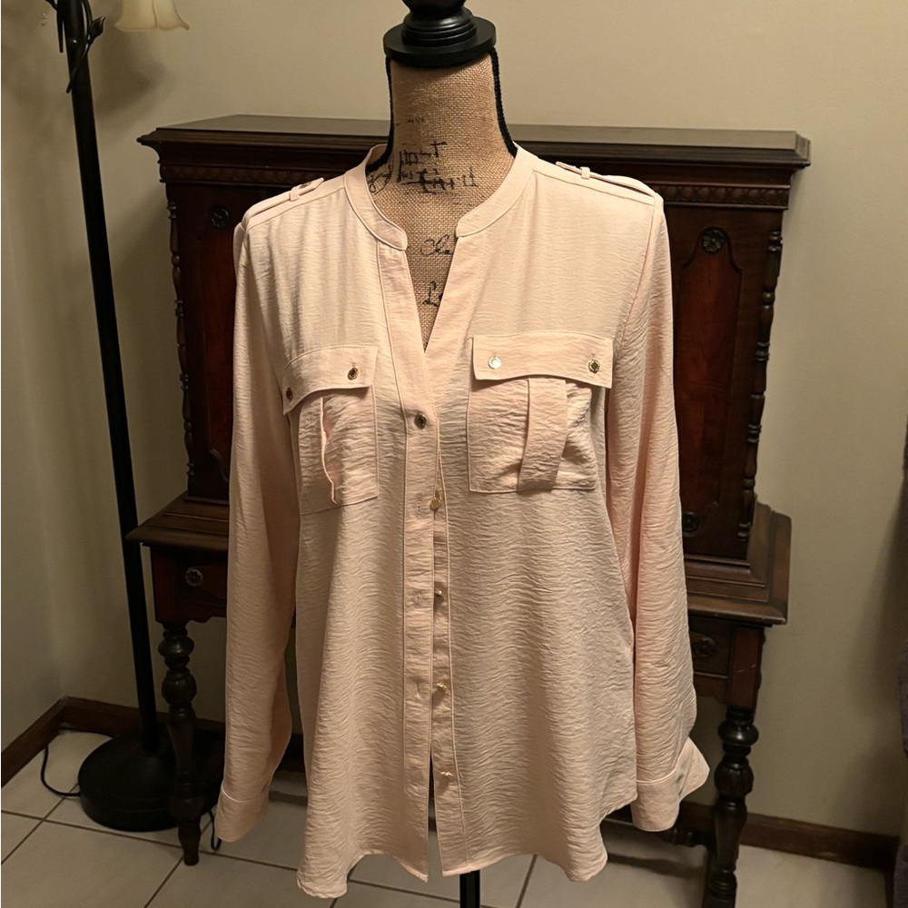 Calvin Klein Pink Women’s Long Sleeve Shirt Medium